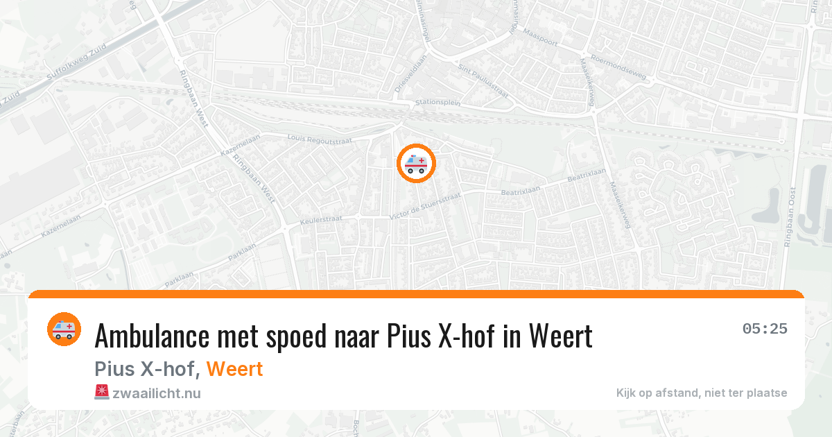 Ambulance met spoed naar Pius X-hof in Weert — 11 jul 2026