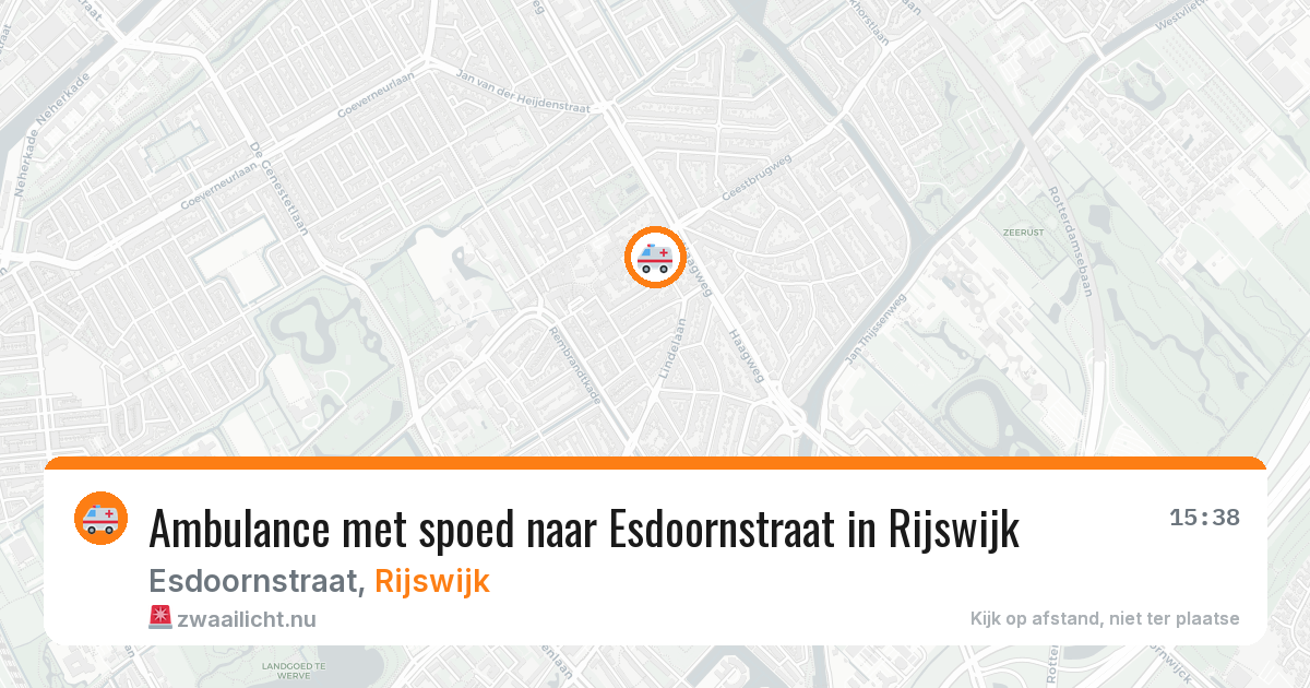 Ambulance met spoed naar Esdoornstraat in Rijswijk — 17 jul 2026