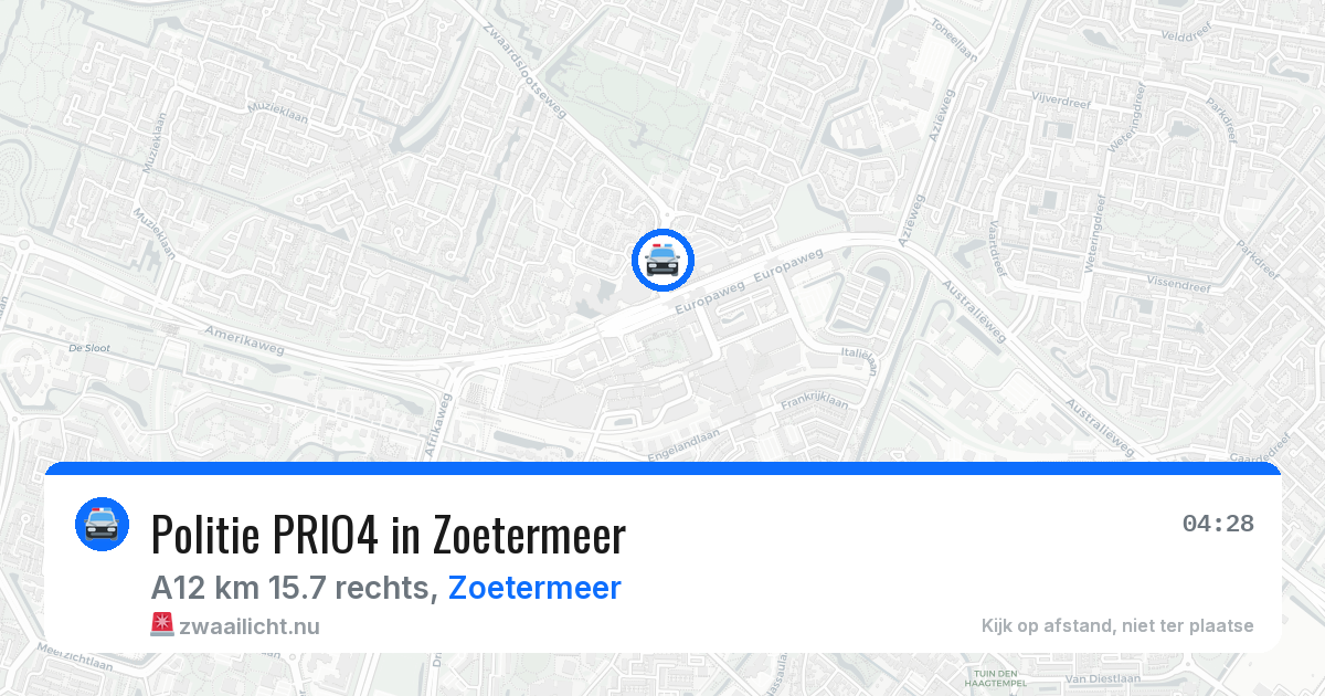 Politie PRIO4 in Zoetermeer — 14 jul 2026 | 🚨 Zwaailicht.nu