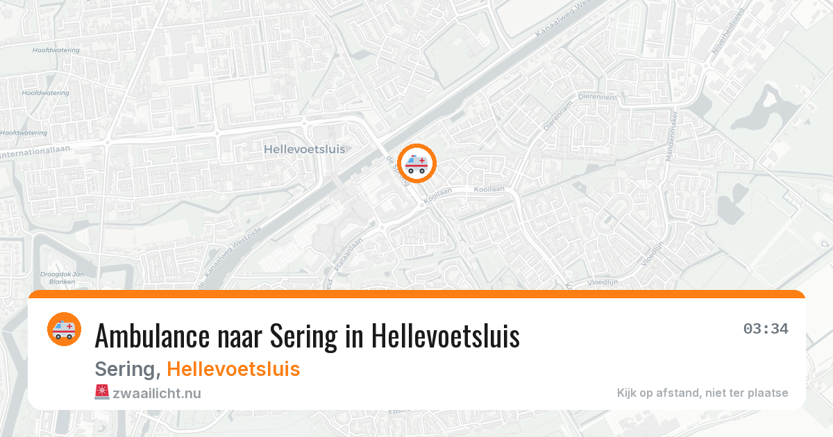 Ambulance naar Sering in Hellevoetsluis — 26 mrt 2026