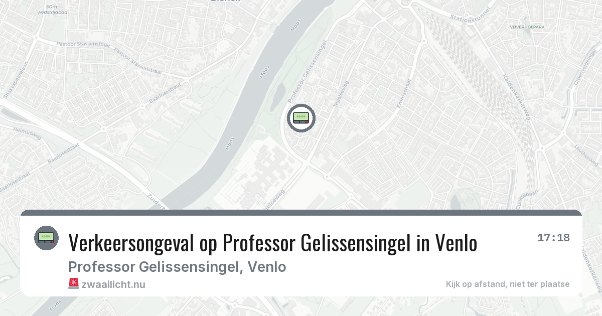 Verkeersongeval op Professor Gelissensingel in Venlo — 26 jul 2026