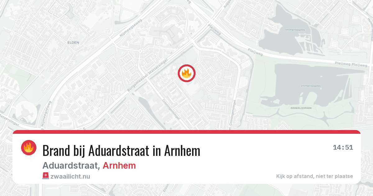Brand bij Aduardstraat in Arnhem — 15 jul 2026