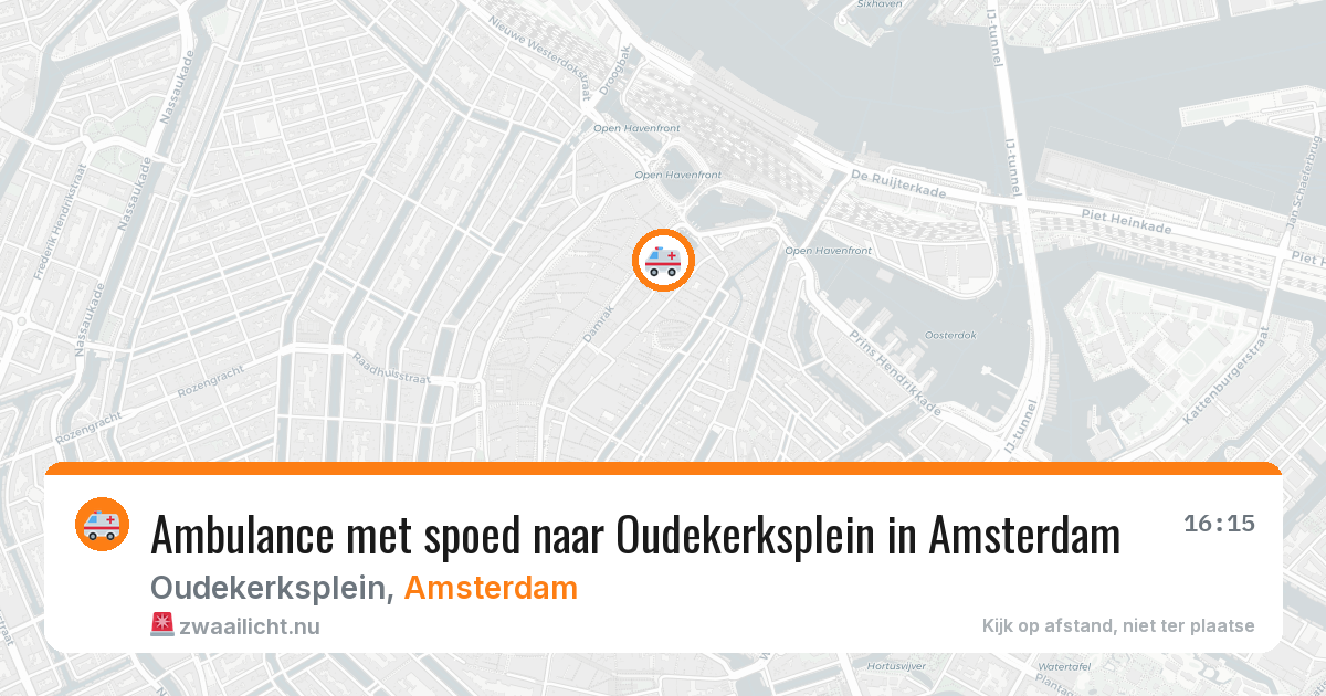 Ambulance met spoed naar Oudekerksplein in Amsterdam — 3 jun 2026