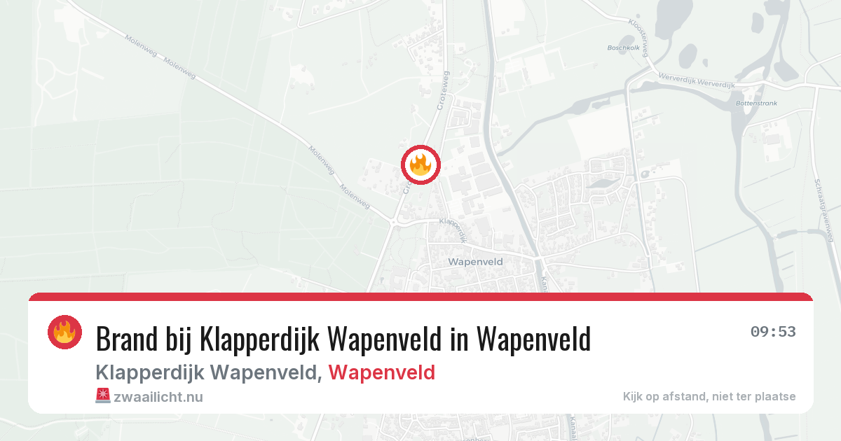 Brand bij Klapperdijk Wapenveld in Wapenveld — 4 jun 2026