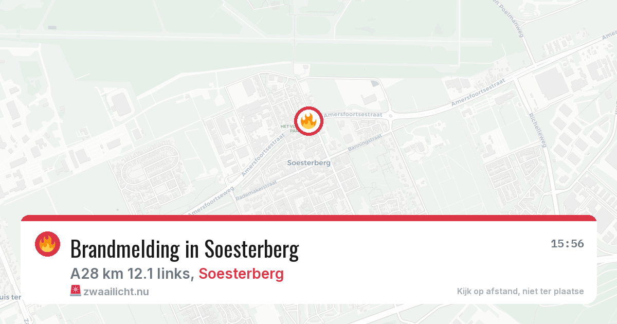 Brandmelding in Soesterberg — 13 jul 2026