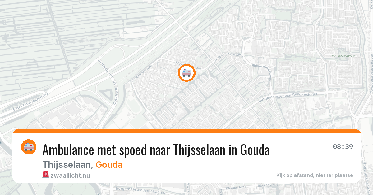 Ambulance met spoed naar Thijsselaan in Gouda — 3 mei 2026