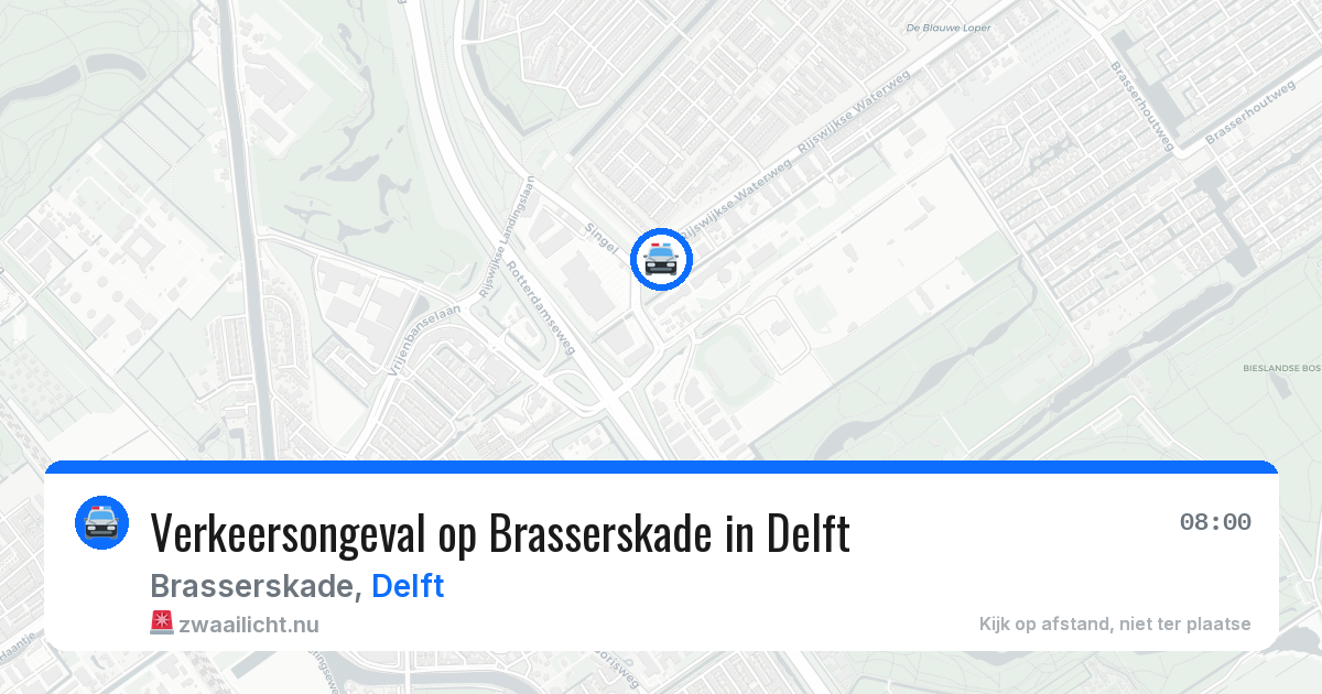 Verkeersongeval op Brasserskade in Delft — 18 mrt 2026