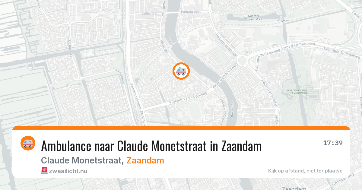 Ambulance naar Claude Monetstraat in Zaandam — 16 jul 2026