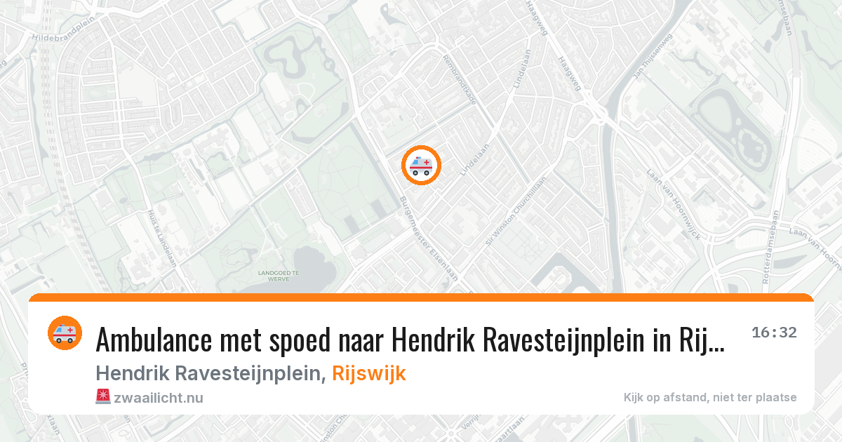 Ambulance met spoed naar Hendrik Ravesteijnplein in Rijswijk — 25 jul 2026