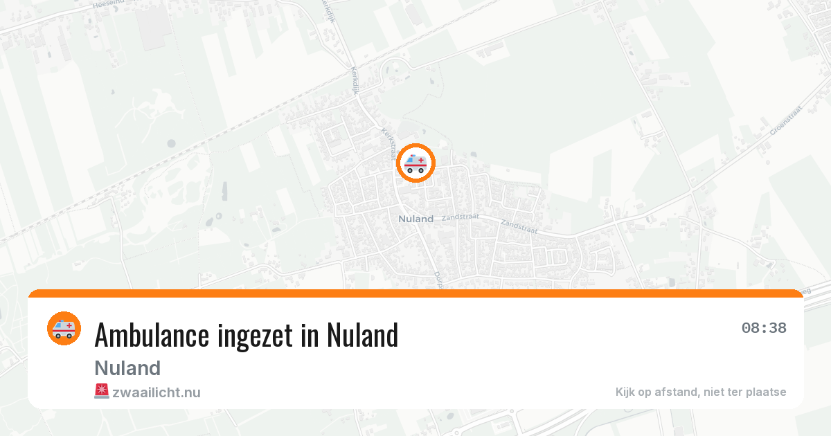 Ambulance ingezet in Nuland — 23 feb 2026