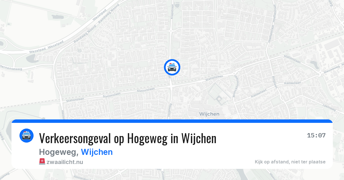Verkeersongeval op Hogeweg in Wijchen — 15 jul 2026