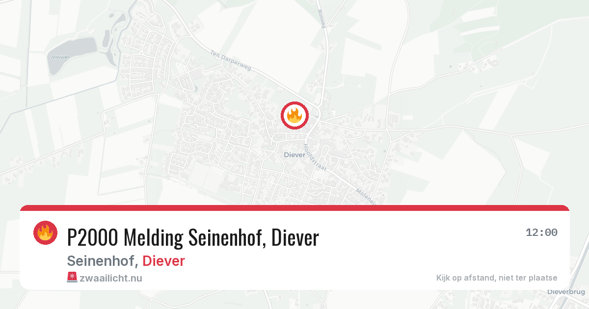 P2000 Melding Seinenhof, Diever — 22 jul 2026