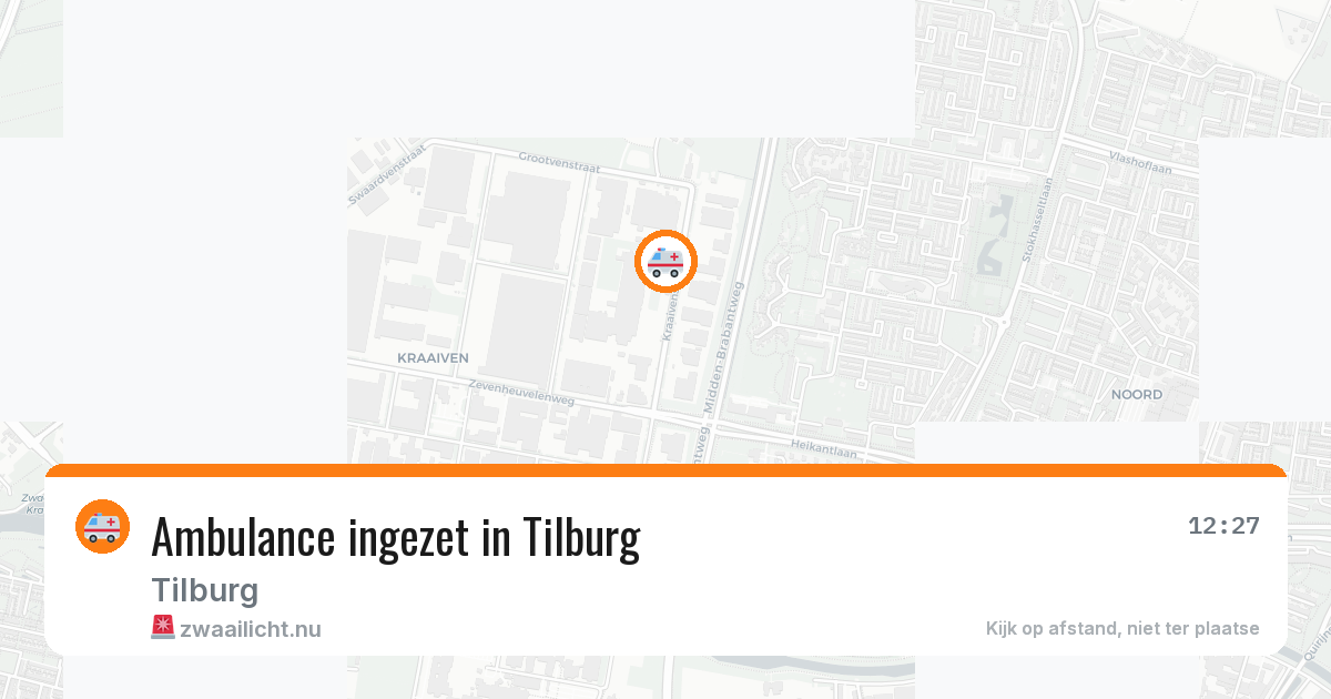 Ambulance ingezet in Tilburg — 10 jul 2026