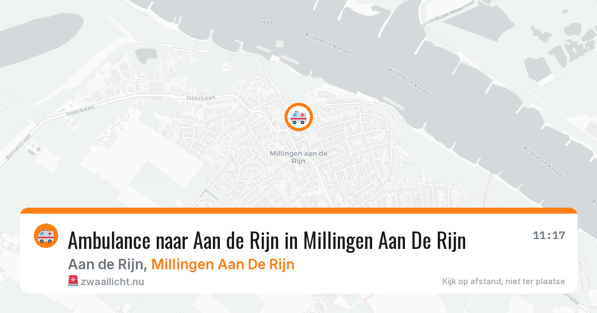 Ambulance naar Aan de Rijn in Millingen Aan De Rijn — 18 jul 2026