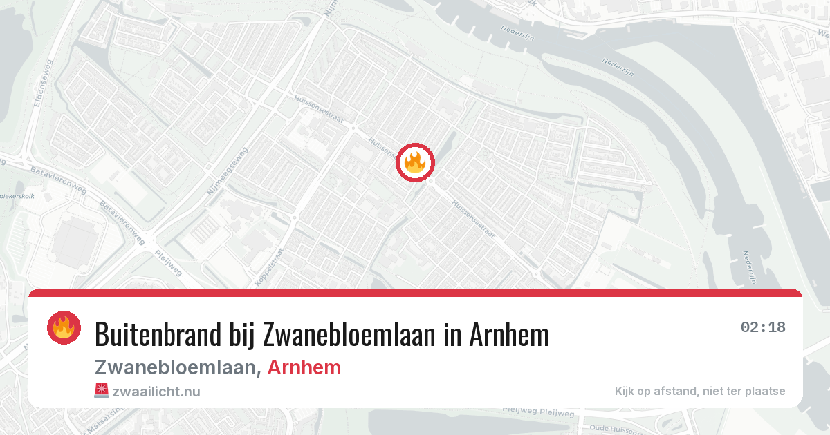 Buitenbrand bij Zwanebloemlaan in Arnhem — 4 jul 2026