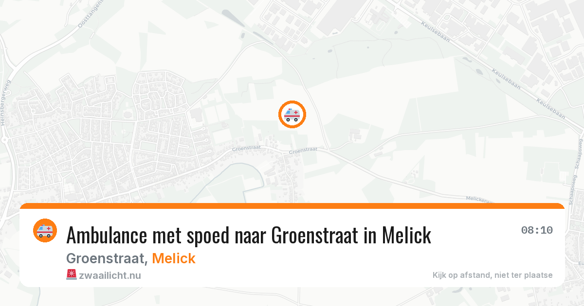 Ambulance met spoed naar Groenstraat in Melick — 12 jul 2026