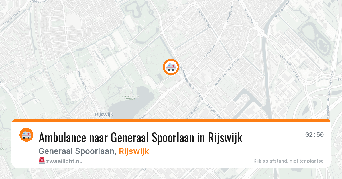 Ambulance naar Generaal Spoorlaan in Rijswijk — 16 jul 2026