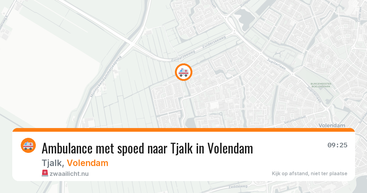 Ambulance met spoed naar Tjalk in Volendam — 25 jan 2026