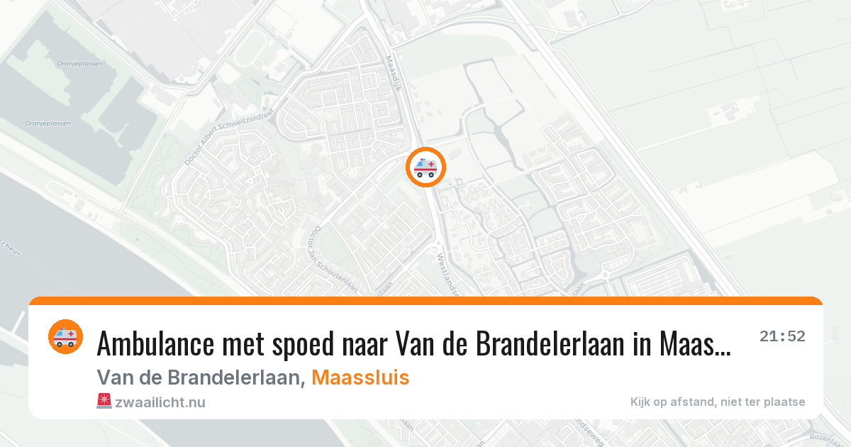 Ambulance met spoed naar Van de Brandelerlaan in Maassluis — 3 jun 2026