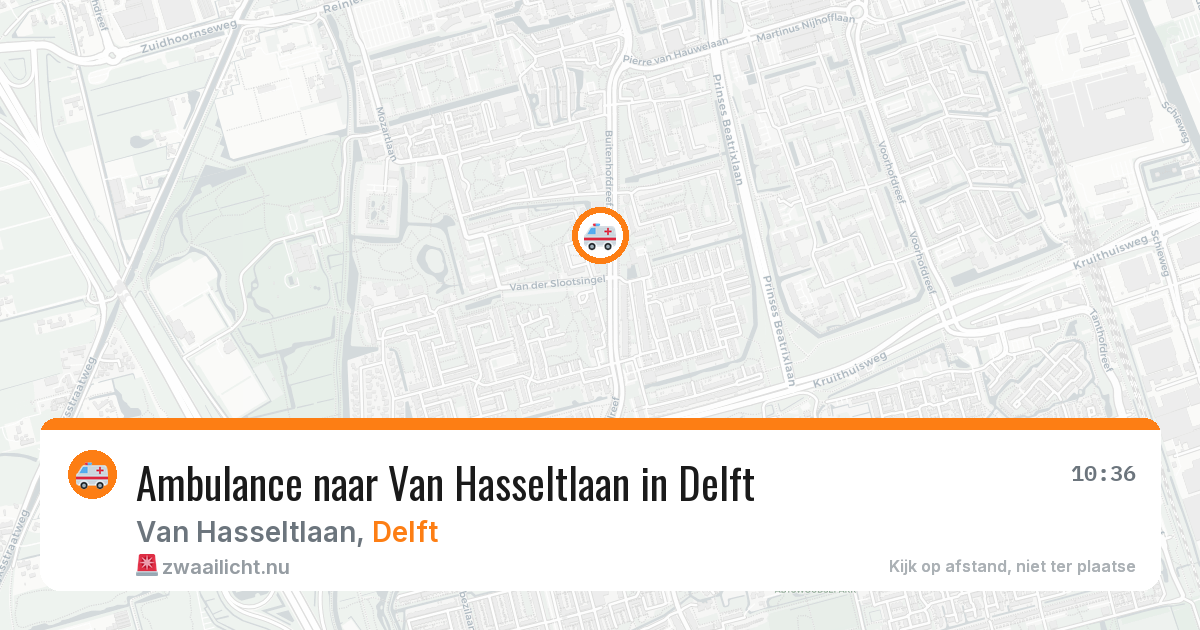 Ambulance naar Van Hasseltlaan in Delft — 17 jul 2026