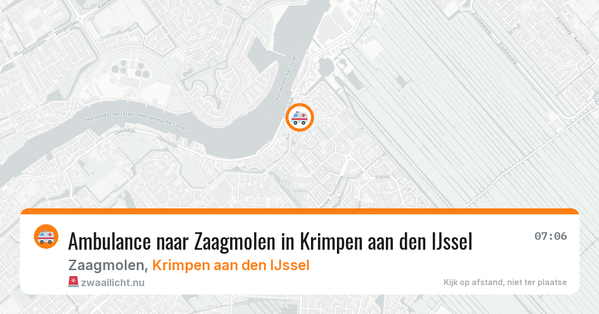 Ambulance naar Zaagmolen in Krimpen aan den IJssel — 13 jul 2026