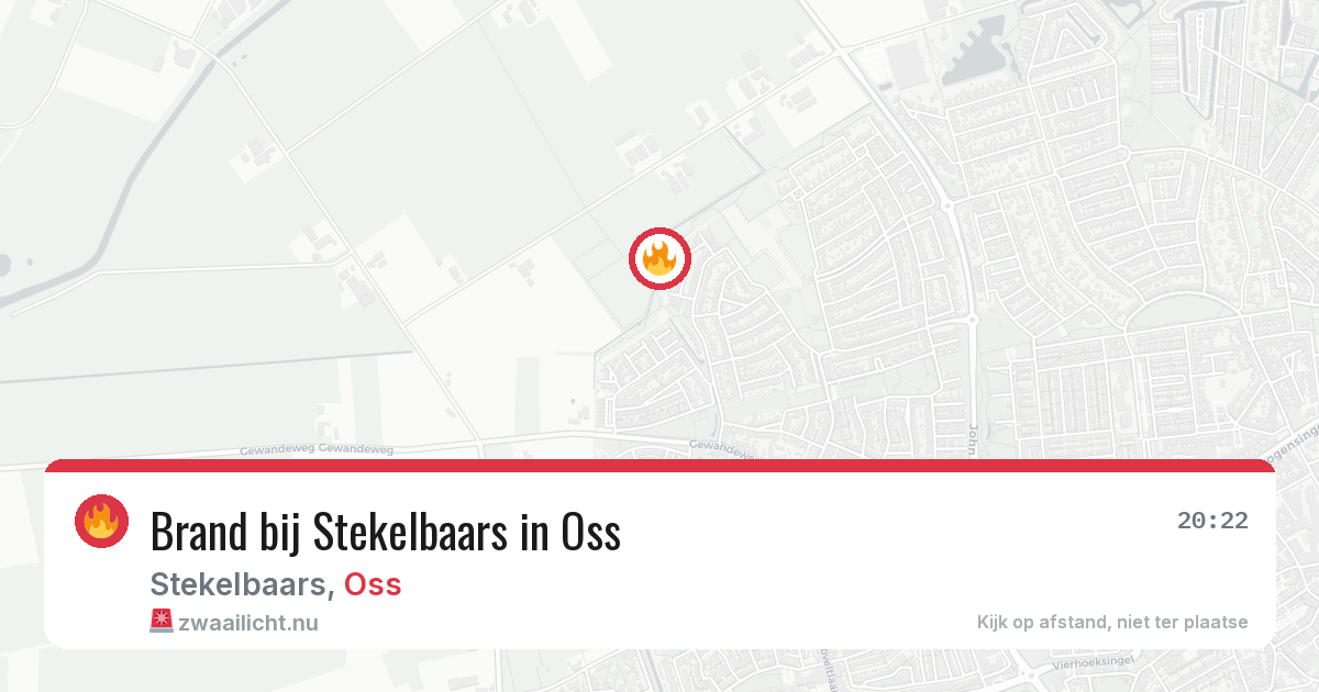 Brand bij Stekelbaars in Oss — 5 jun 2026