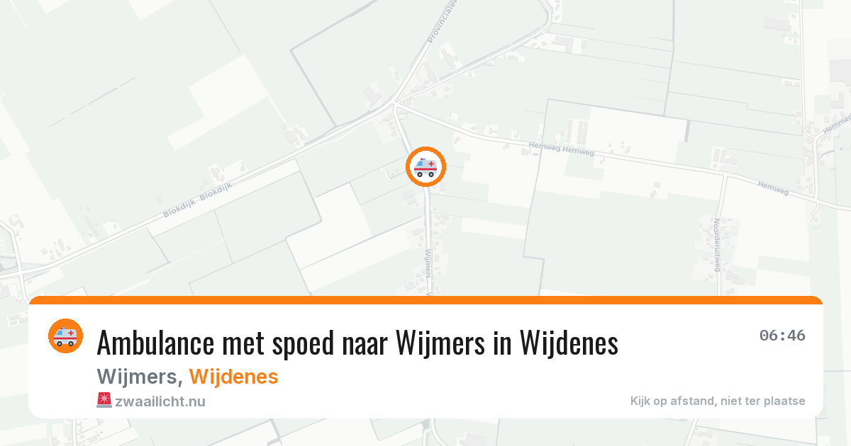 Ambulance met spoed naar Wijmers in Wijdenes — 29 jun 2026