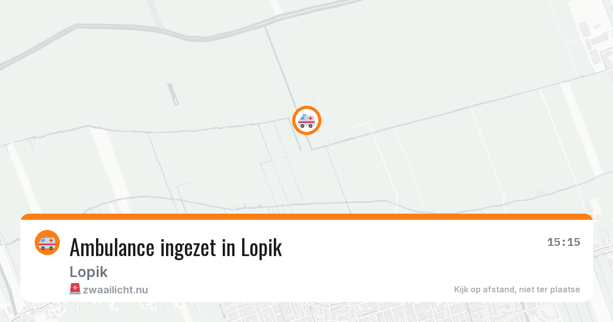 Ambulance ingezet in Lopik — 20 jul 2026