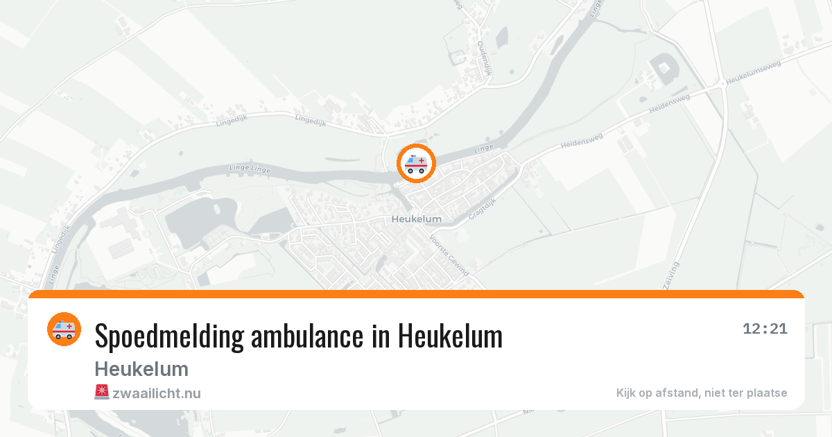 Spoedmelding ambulance in Heukelum — 7 mrt 2026