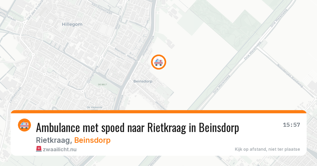 Ambulance met spoed naar Rietkraag in Beinsdorp — 23 mei 2026
