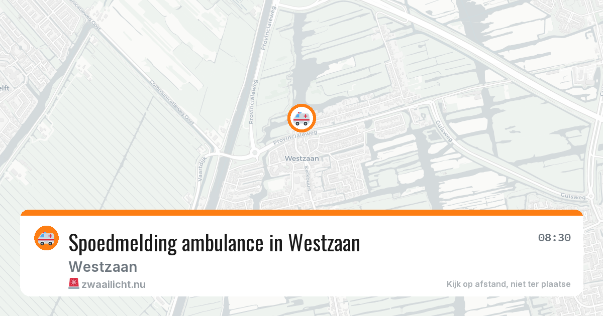 Spoedmelding ambulance in Westzaan — 6 jul 2026