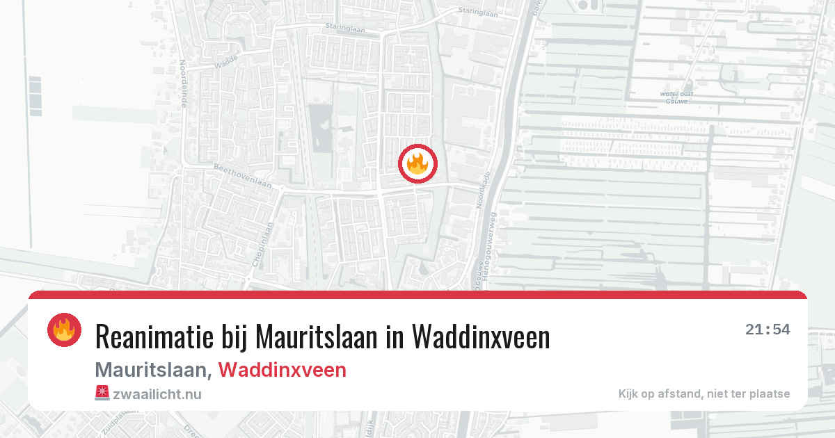 Reanimatie bij Mauritslaan in Waddinxveen — 6 mei 2026