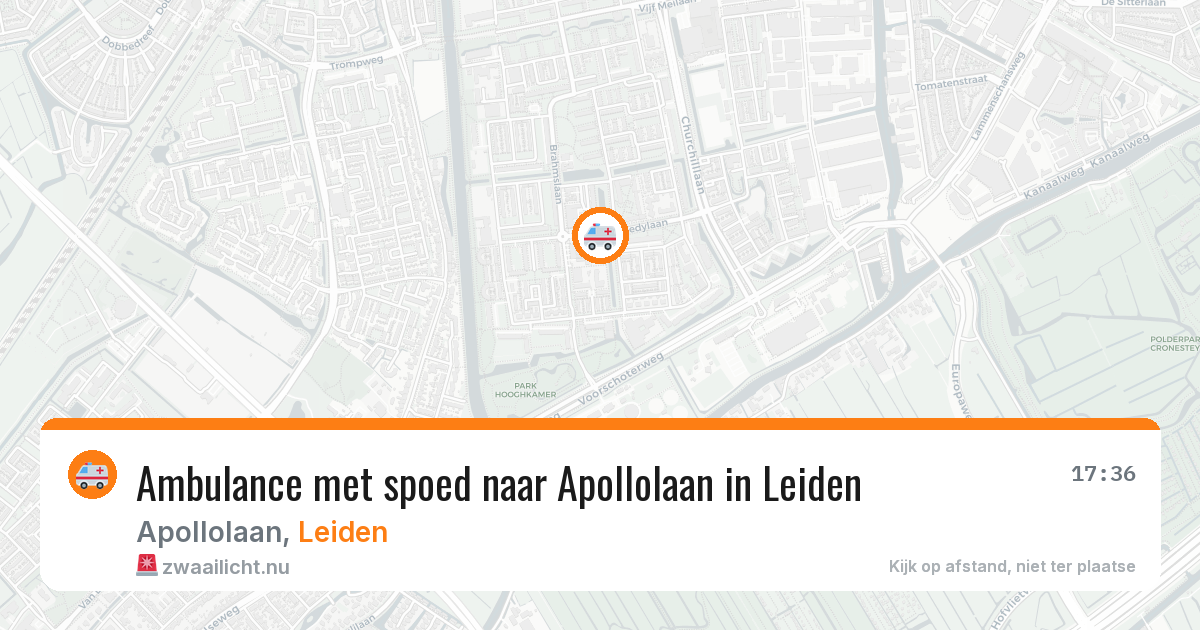 Ambulance met spoed naar Apollolaan in Leiden — 21 mei 2026