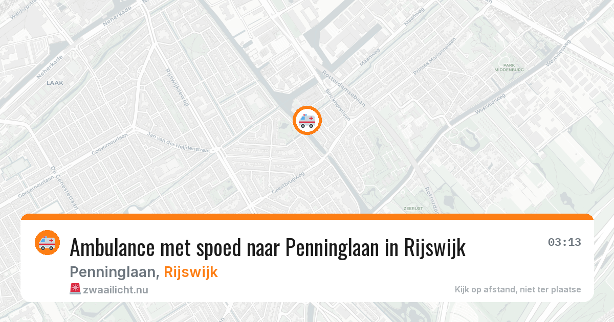 Ambulance met spoed naar Penninglaan in Rijswijk — 16 jul 2026