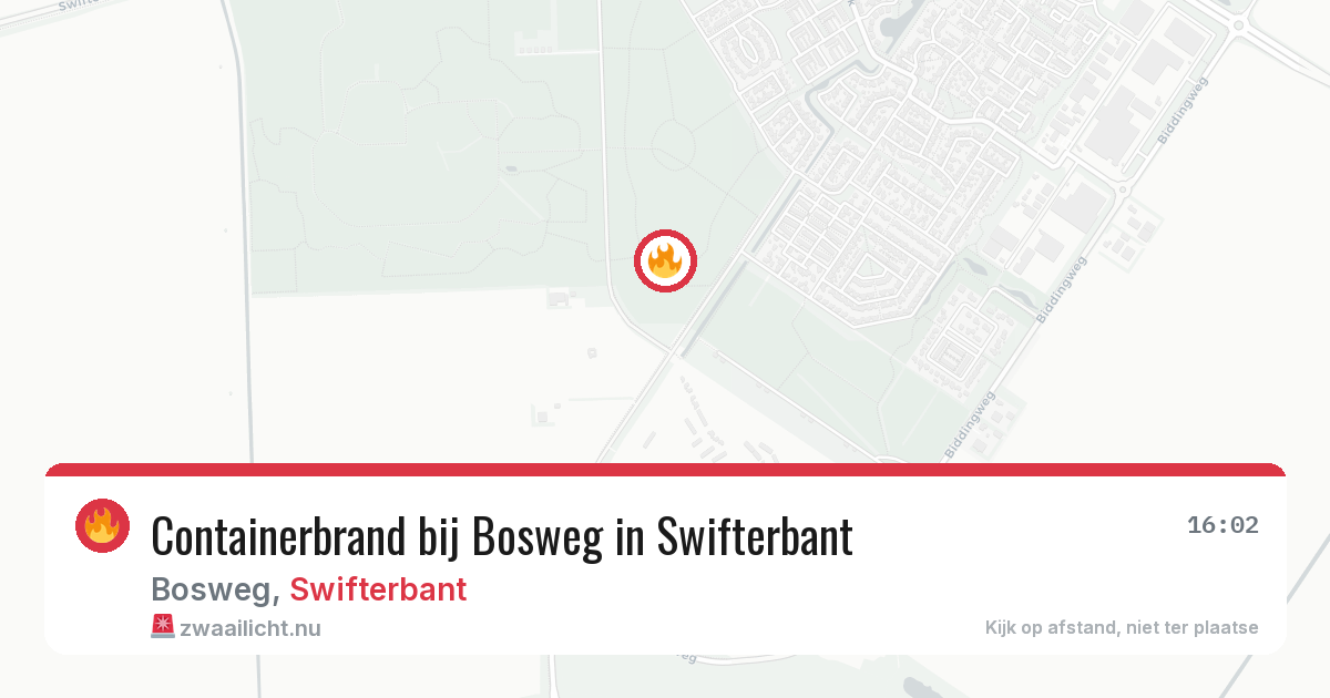 Containerbrand bij Bosweg in Swifterbant — 3 jun 2026