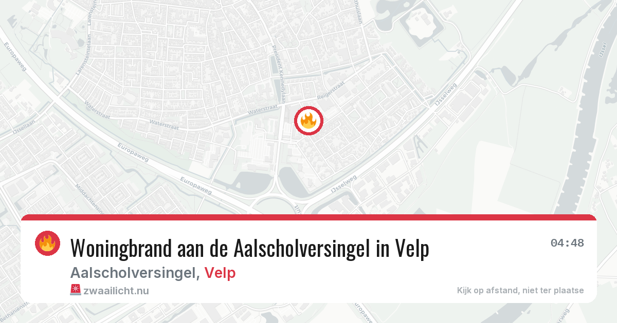 Woningbrand aan de Aalscholversingel in Velp — 26 jan 2026