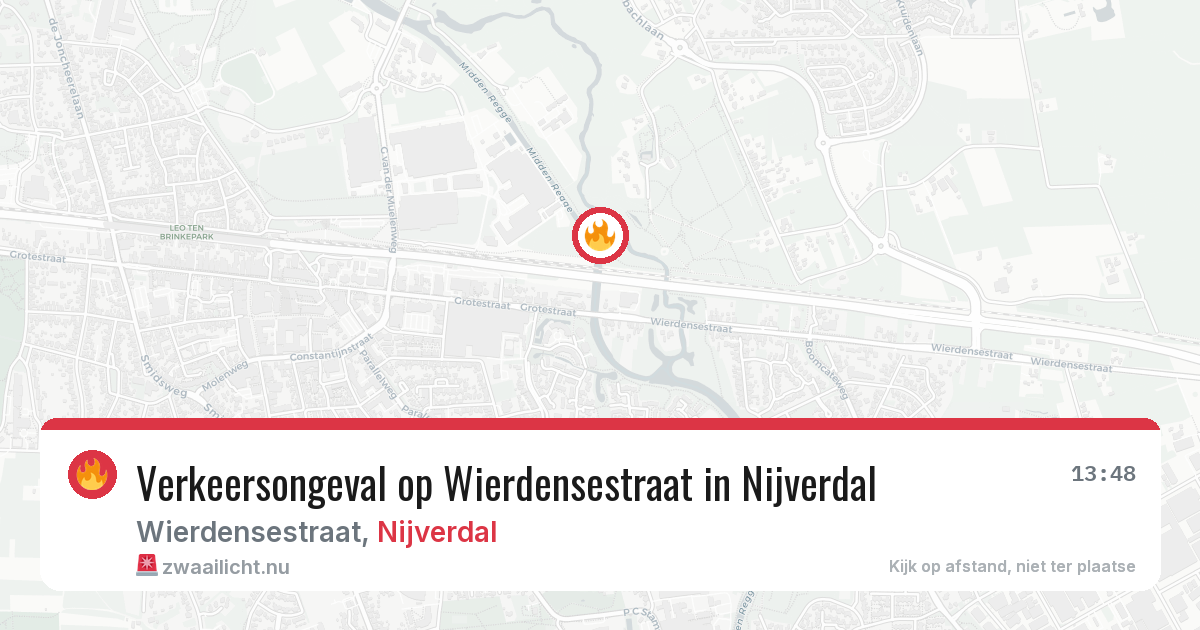 Verkeersongeval op Wierdensestraat in Nijverdal — 7 jul 2026