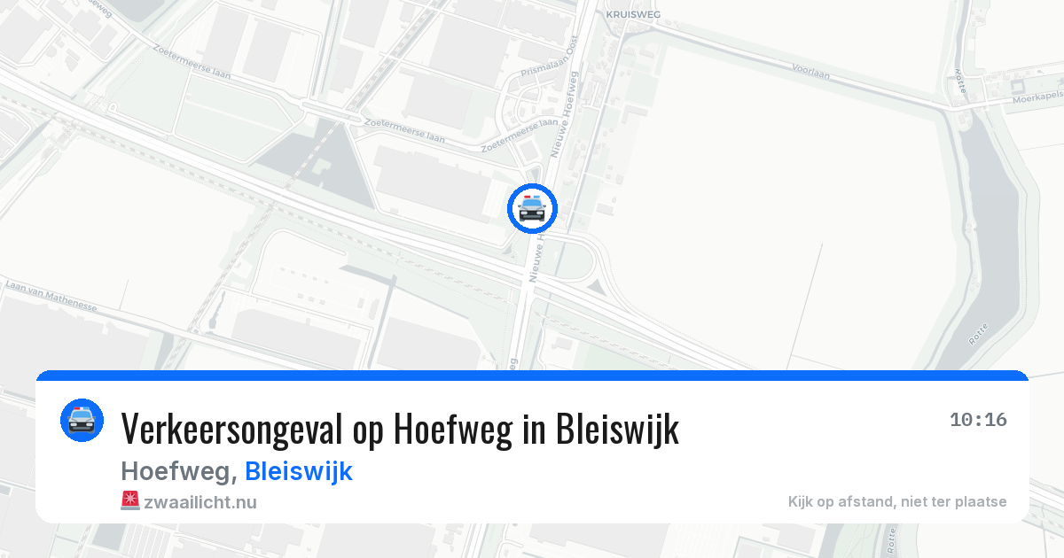 Verkeersongeval op Hoefweg in Bleiswijk — 24 jul 2026