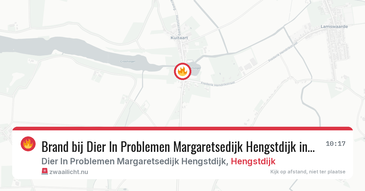 Brand bij Dier In Problemen Margaretsedijk Hengstdijk in Hengstdijk — 8 jul 2026