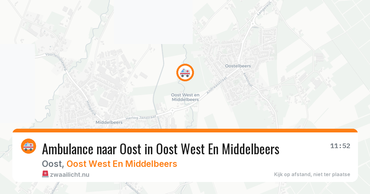 Ambulance naar Oost in Oost West En Middelbeers — 29 jun 2026