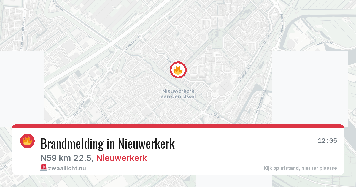 Brandmelding in Nieuwerkerk — 10 jul 2026