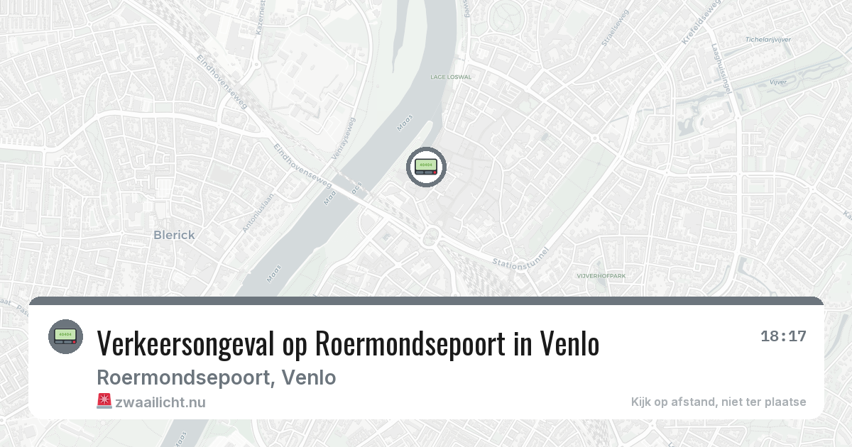 Verkeersongeval op Roermondsepoort in Venlo — 25 jul 2026