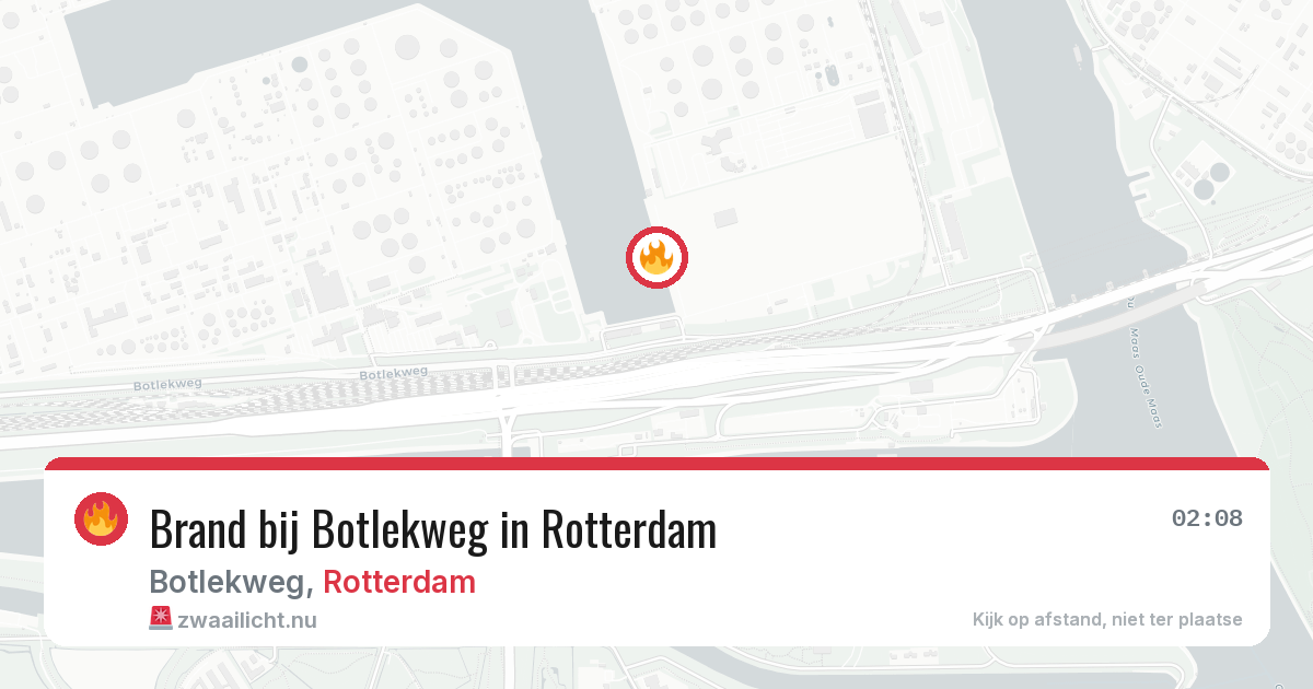 Brand bij Botlekweg in Rotterdam — 26 mrt 2026