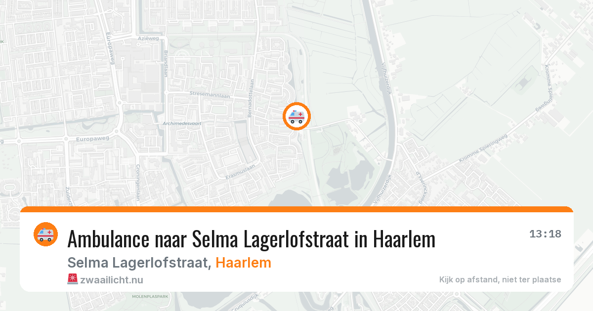 Ambulance naar Selma Lagerlofstraat in Haarlem — 18 mei 2026