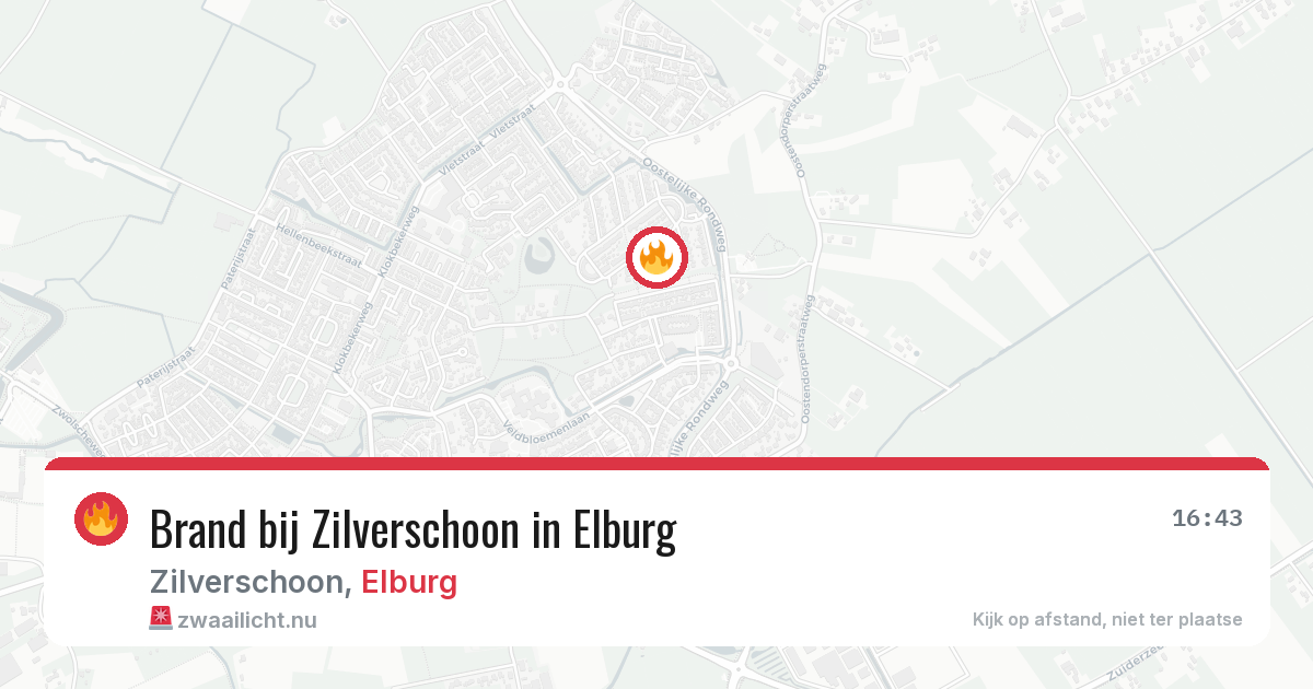 Brand bij Zilverschoon in Elburg — 10 jul 2026