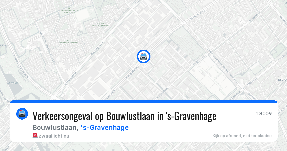 Verkeersongeval op Bouwlustlaan in 's-Gravenhage — 25 jan 2026