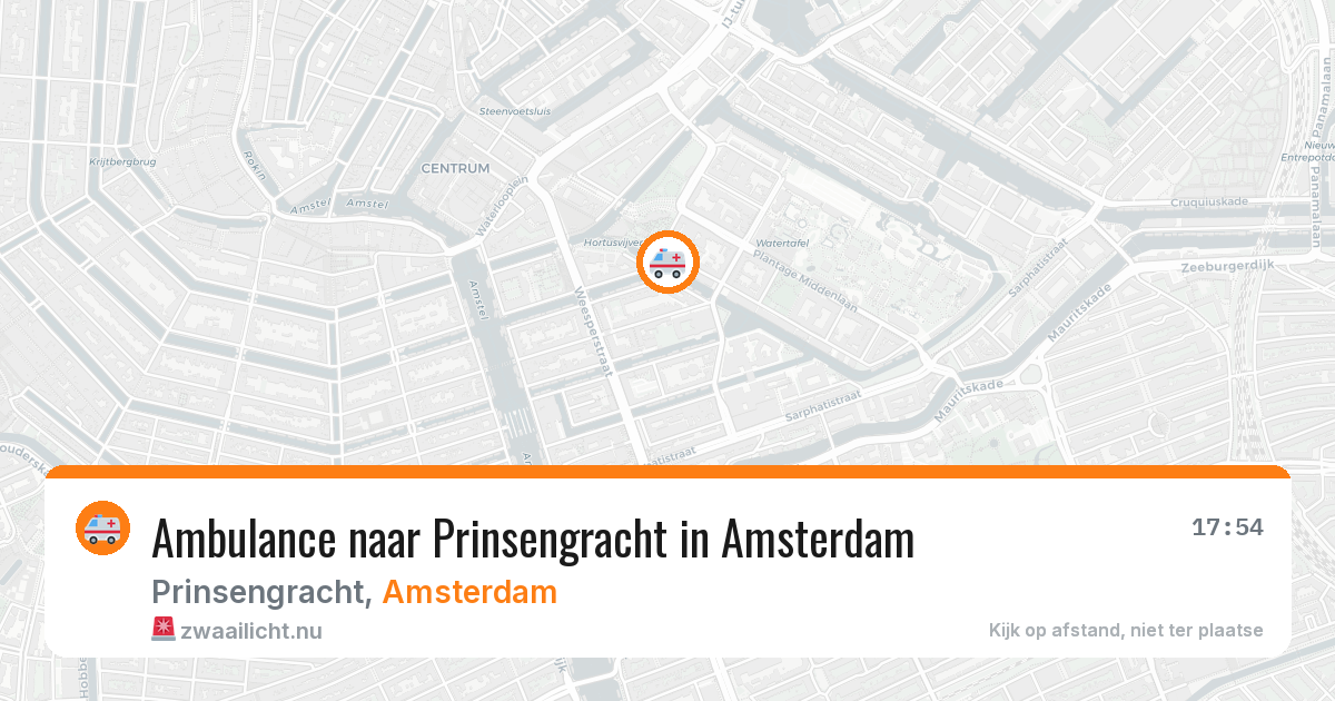 Ambulance naar Prinsengracht in Amsterdam — 14 mrt 2026