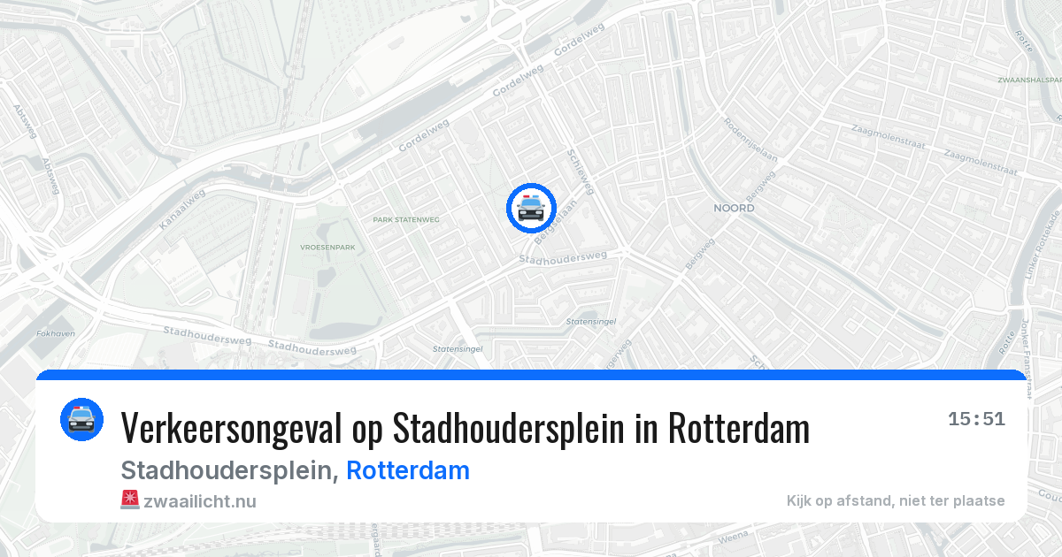Verkeersongeval op Stadhoudersplein in Rotterdam — 23 mei 2026