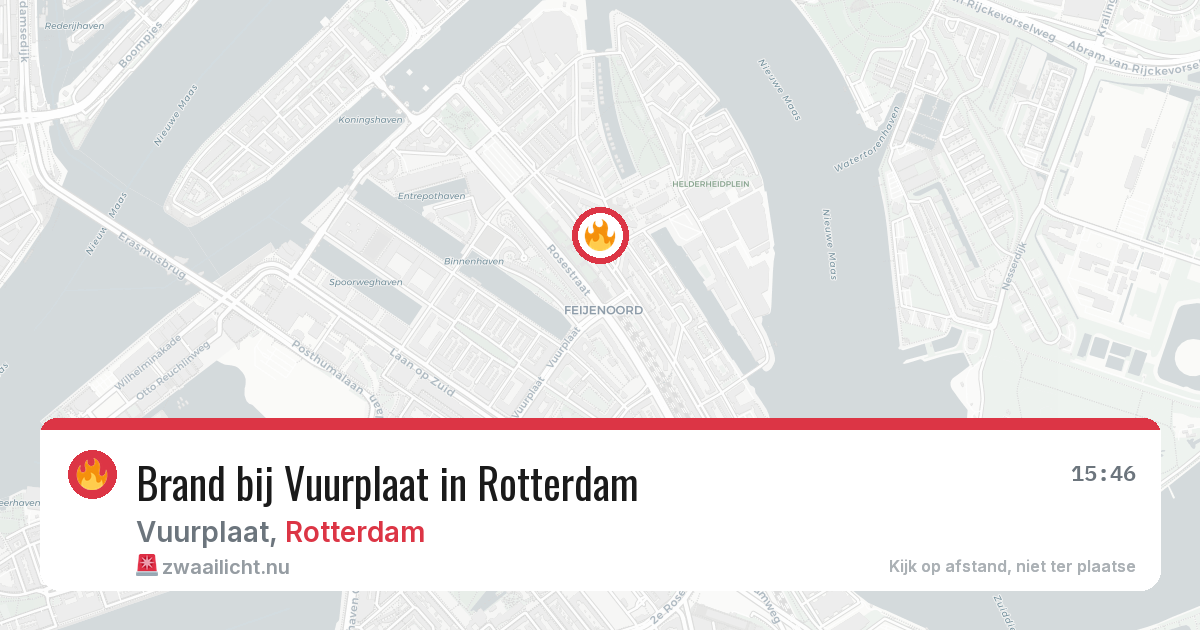 Brand bij Vuurplaat in Rotterdam — 5 apr 2026