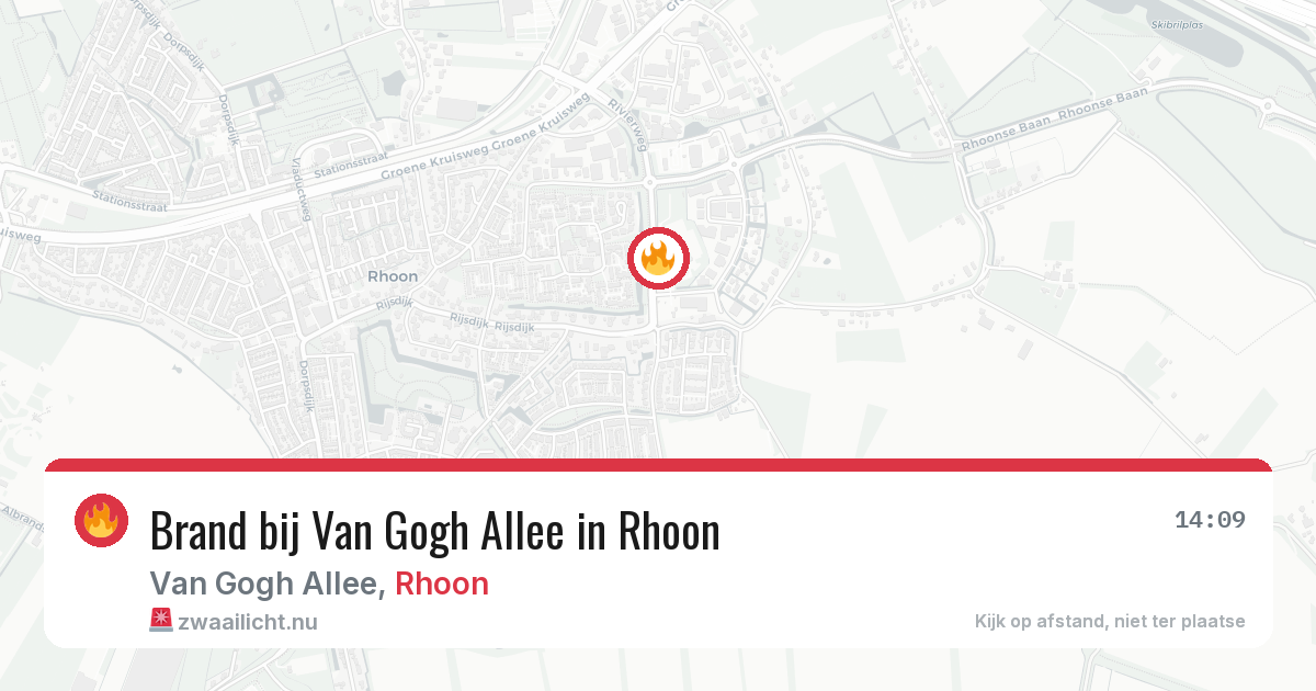 Brand bij Van Gogh Allee in Rhoon — 24 mei 2026